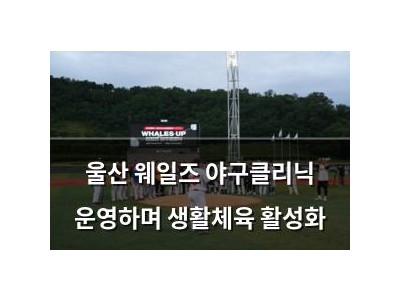 울산 웨일즈 야구클리닉 운영하며 생활체육 활성화