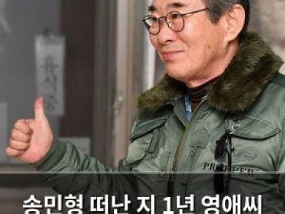 송민형 떠난 지 1년 영애씨 아버지의 마지막 모습