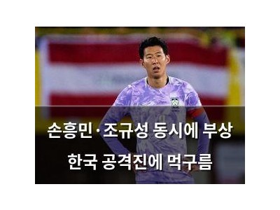 손흥민·조규성 동시에 부상 한국 공격진에 먹구름