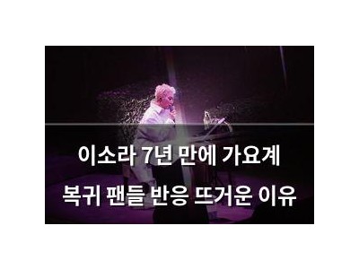 이소라 7년 만에 가요계 복귀 팬들 반응 뜨거운 이유