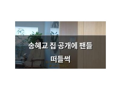 송혜교 집 공개에 팬들 떠들썩