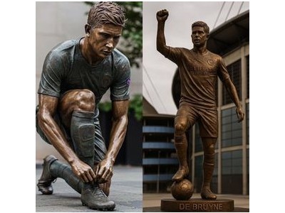 맨시티 더 브라위너 동상 제작 결정