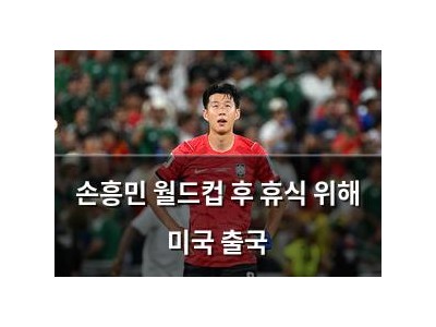 손흥민 월드컵 후 휴식 위해 미국 출국